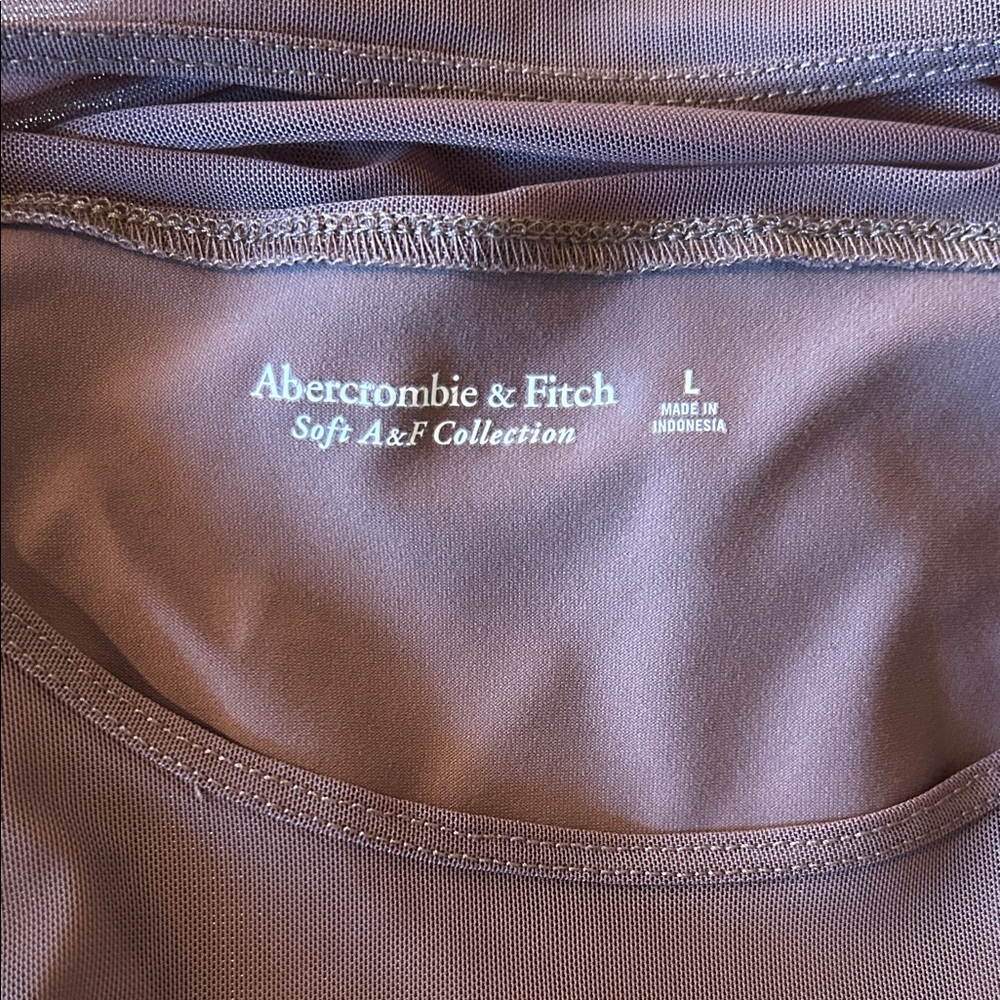 Abercrombie & Fitch Soft A & F Long Sleeve One Piece, Sheer Sleeve, Size L - Picture 2 of 5